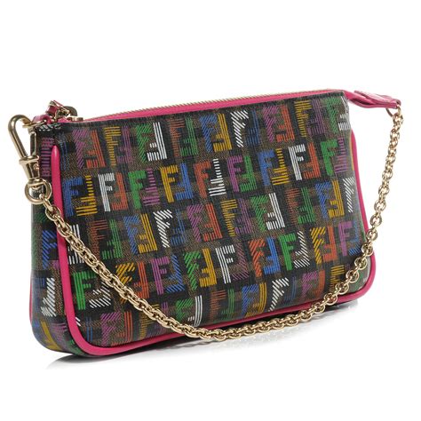 fendi multicolor pochette|fendi medium flat pouch.